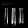 140/280 Pezzi Forme Doppie per Unghie Sandwich Estensioni-Forme Doppie Stampo Superiore Inferiore Forme per Unghie Quadrate Lunghe Mandorla Strumento Manicure