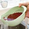 1pc rice panning machine vegetable and fruit basket drain and wash vegetable basket household kitchen rice washing sieve 2