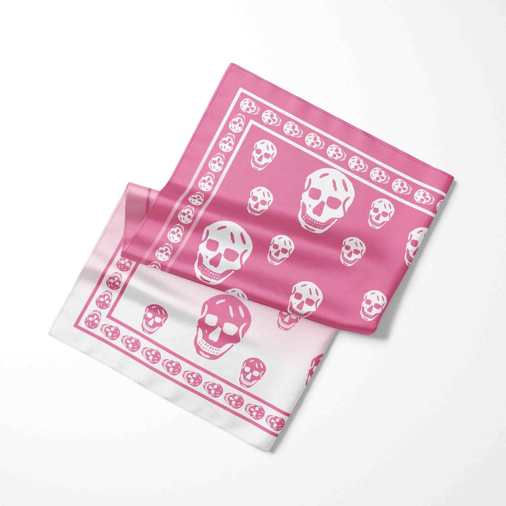 70CM  Newest Chiffon Scarf Fashion Skull Print Scarf Women Scarves Soft Wrap Lady Scarf Silk Scarves Shawls Muslim Hijab Scarf