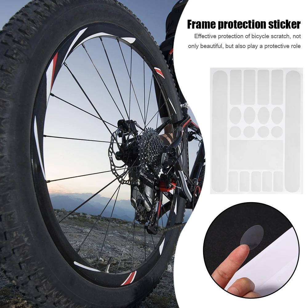 3/2/1pc Bicycle Protective Sticker Scratch Resistant Mountain Bike Frame Front Fork Protective Film Chain Frame Safety Protector