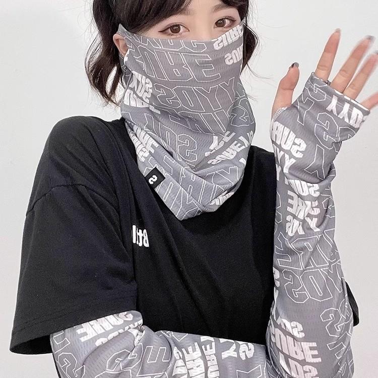 Fahrrad-Sonnenschutz-Gesichtsmaske (Vollgesichts-) für Frauen; Sommer-Mikrofaser-Nackenschal für Herren; Outdoor Sonnenschutz-Gesichtsmaske mit Ohrschlaufen