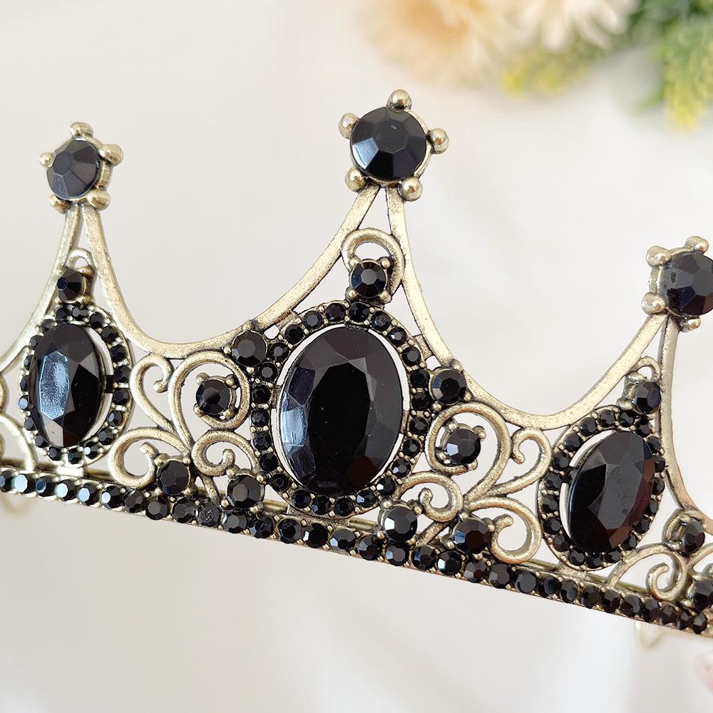 Halloween Black Big Crown Dress Headdress Dinner Hair Accessories Photo Photo Crown Wedding Photo Accessories