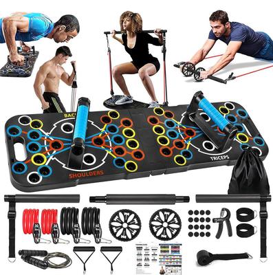 Multifunctional Push-up Board & Ab Roller Home Fitness Set