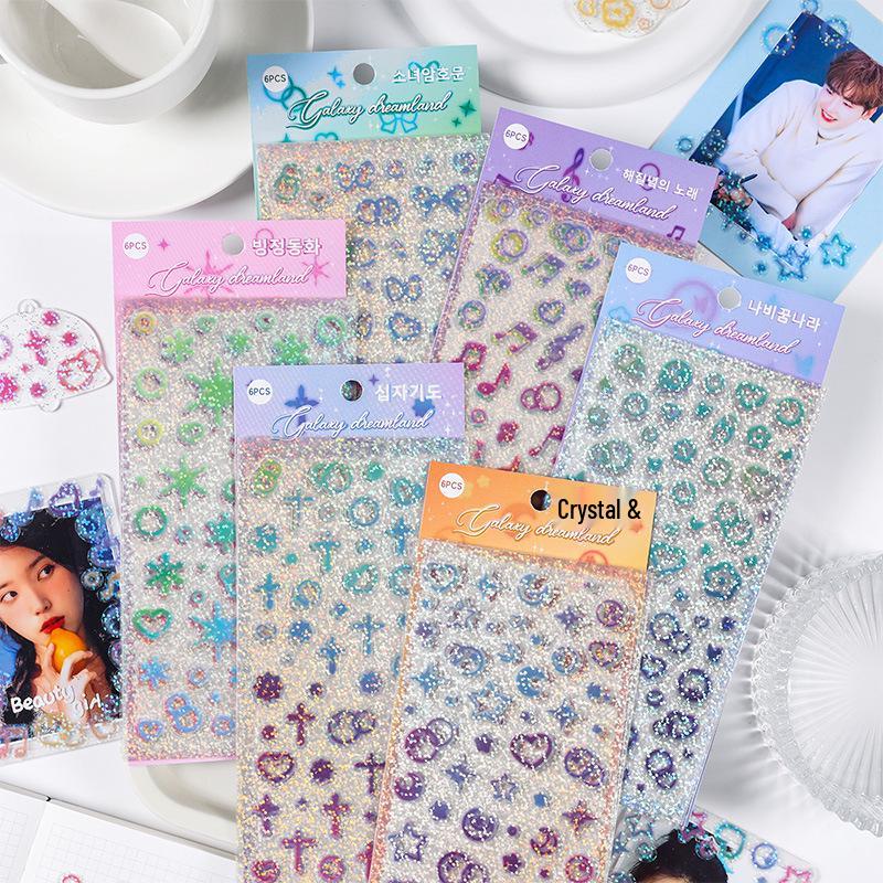 Yuezhen Galaxy Wonderland Waterproof Retro PET Stickers - Cute DIY Children's Journal Pack