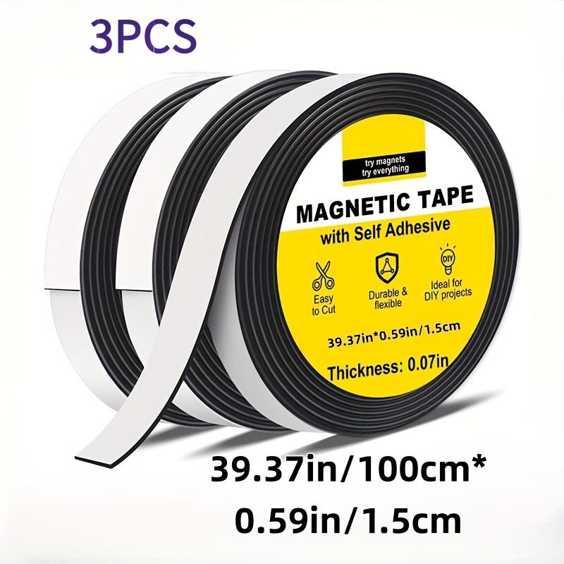 Self Adhesive Magnetic Tape Cuttable Rubber Magnetic Strip For Fridge Wall DIY Photo Poster Fixing Tape Home Office Storage Tool