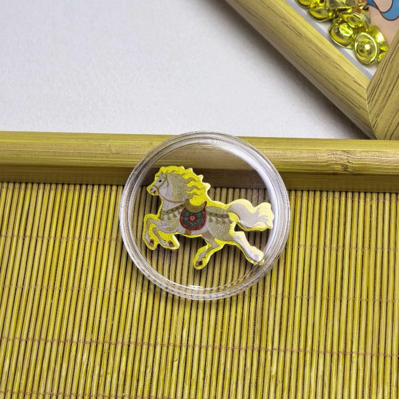 Year of the Horse 999 Pure Gold Cartoon Phone Sticker Series with Adhesive