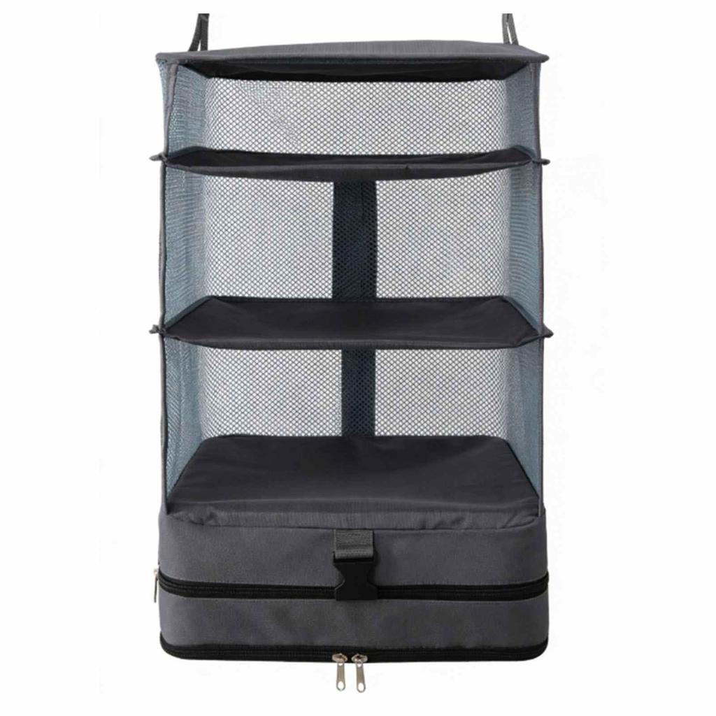 Suitcase Organizer Travel Luggage Organizer Portable Hanging Travel Shelves Collapsible Hanging Packing Cubes for