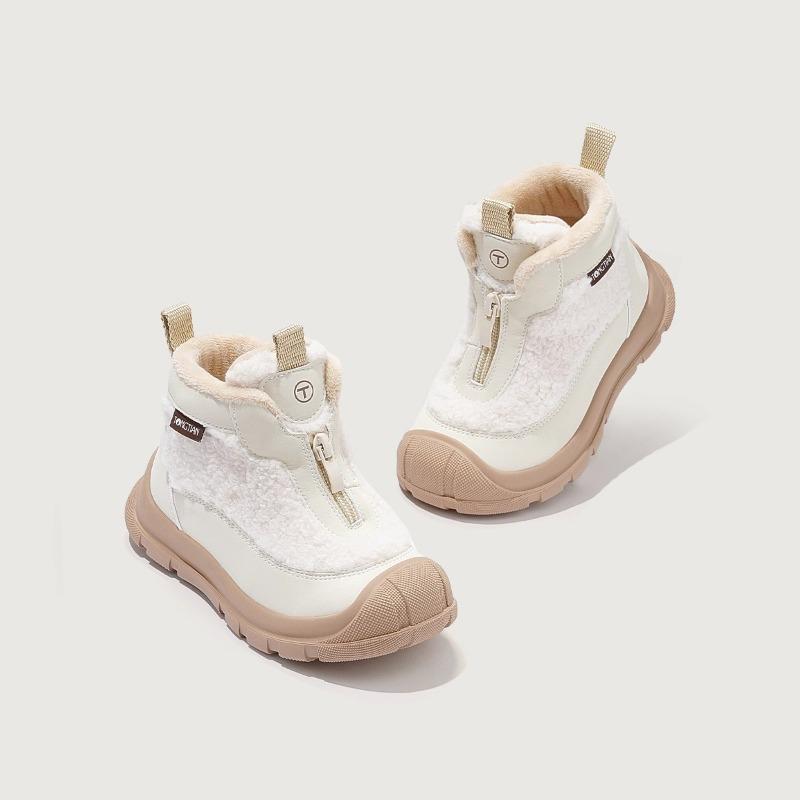 Girls snow boots, new winter children's shoes piled thickened cotton shoes women's treasure snow cotton waterproof and non-slip