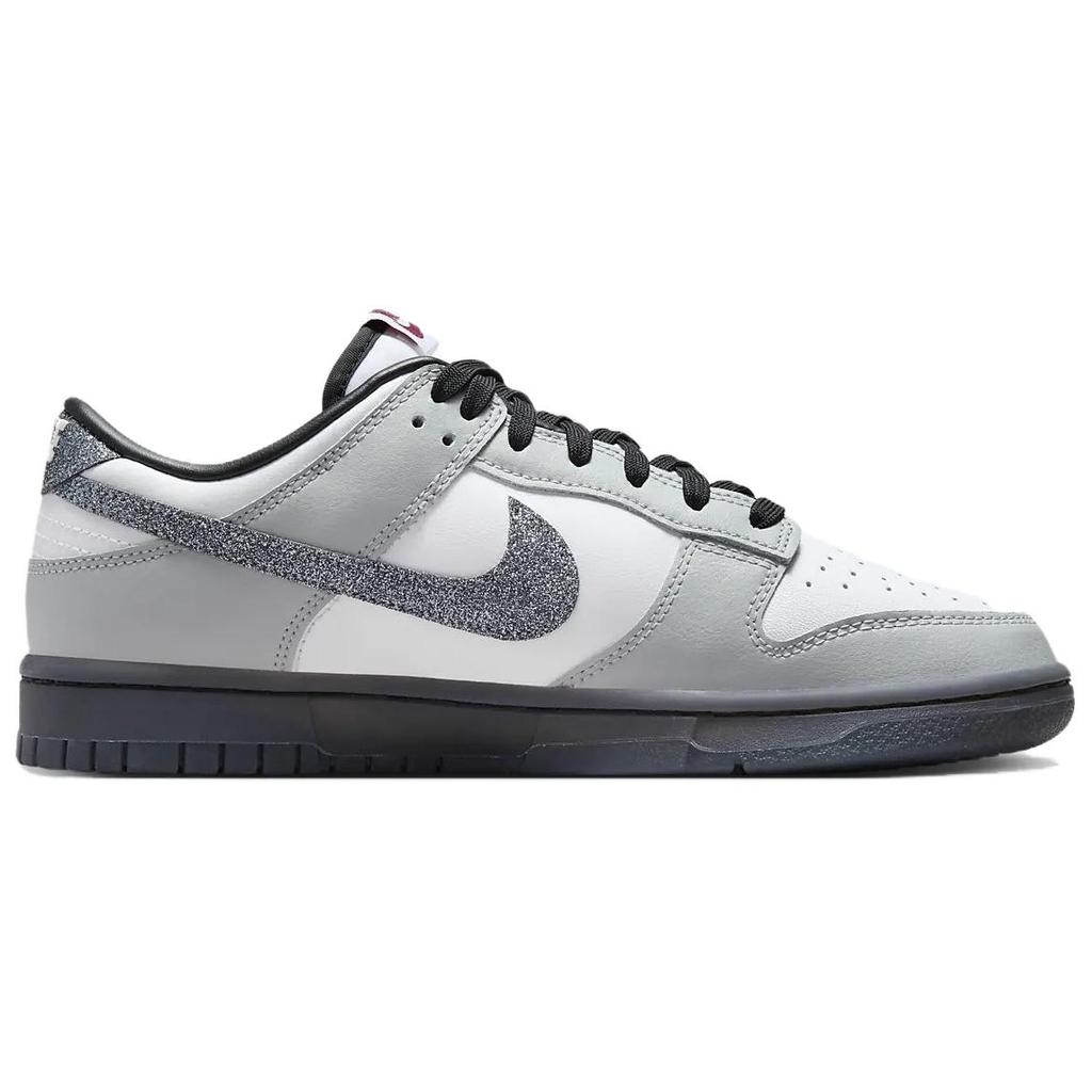 New Nike Dunk Low Lx Glitter Swoosh White Light Smoke Grey Women's HQ3462-191