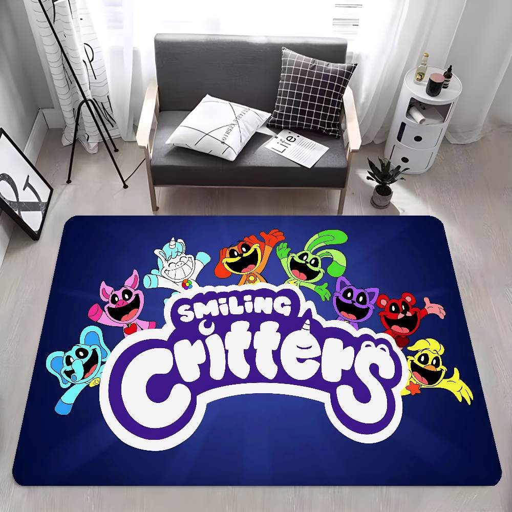 Cartoon S Smiling C Critters Door Mat Washable Non Slip Living Room Sofa Chairs Area Mat Kitchen Doormat Area Rug