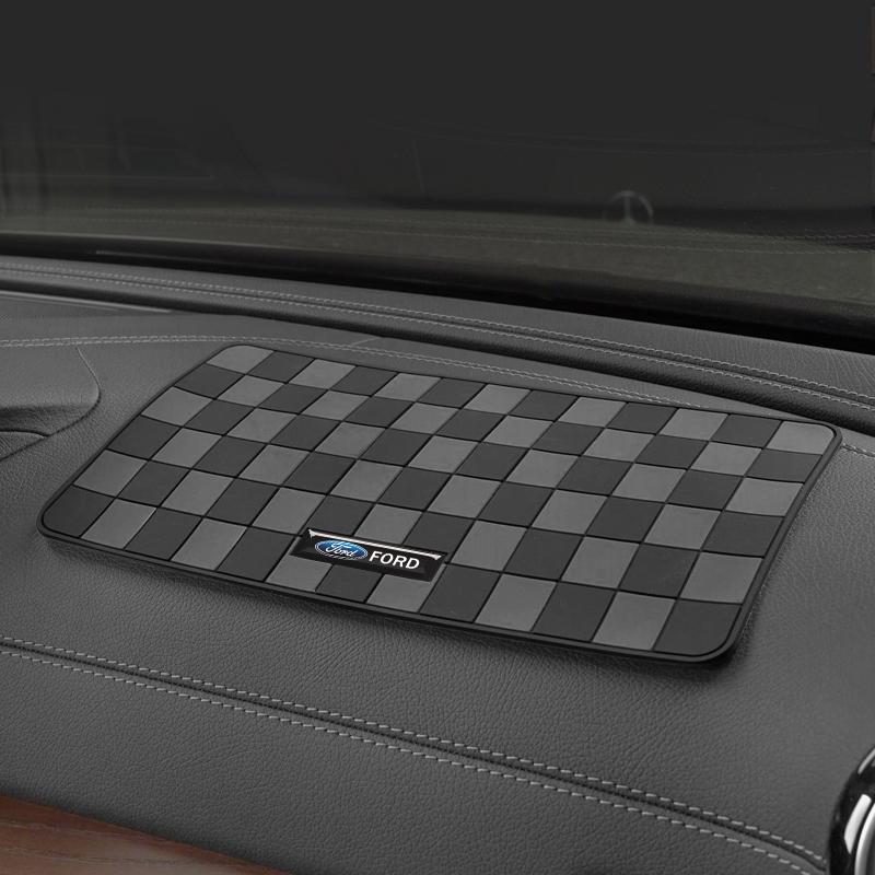 PVC Car Non Slip Mat Dashboard Phone Anti Slip Gel Pad For Ford ST Line Focus LKDSJJD8 Mustang Fiesta Puma Ranger Kuga MK7 MAX F150