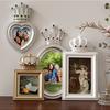 Non-Stick Photo Frame Silicone Mold Crown Design Epoxy Resin Mold Plaster Ornament Mold  Home Decor