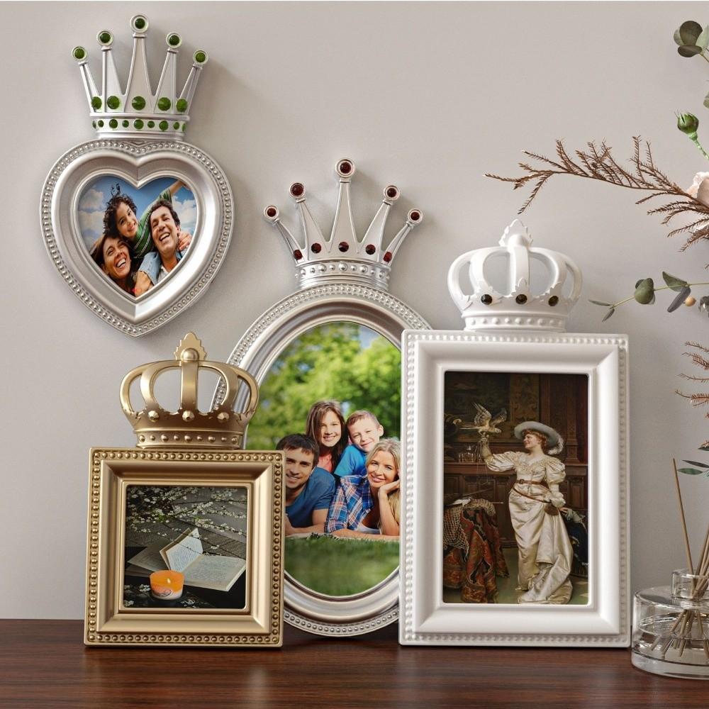 Non-Stick Photo Frame Silicone Mold Crown Design Epoxy Resin Mold Plaster Ornament Mold Home Decor