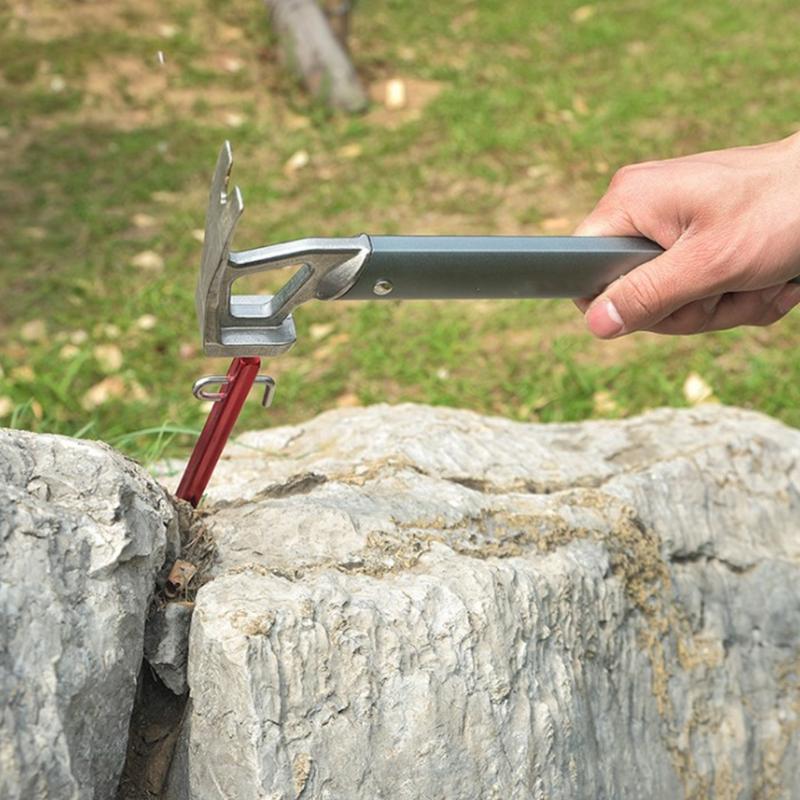 Multifunctional Stainless Steel Stakes Nail Puller with High Quality Aluminum Alloy Handle Protect Yourself In the Wild