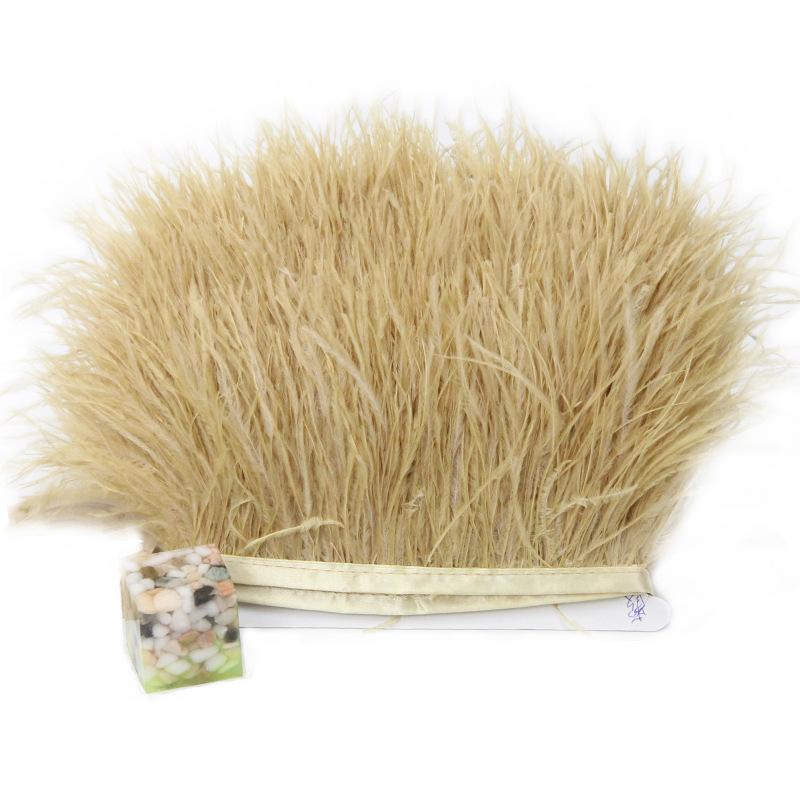 Feather1 Meter Fluffy Ostrich Feather Satin Trim Cloth Sideband 8-10cm Ribbon Fringe Suitable for Skirts / Dresses / Apparel Party DIY