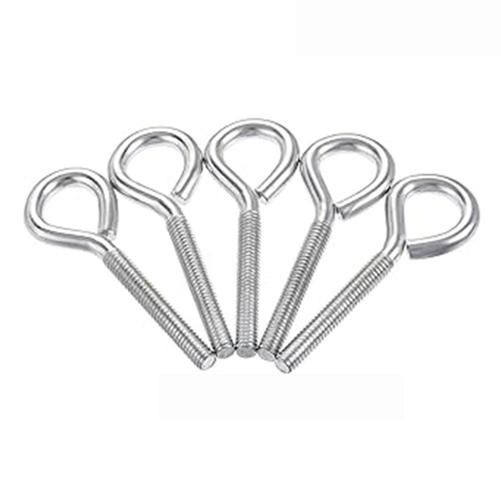 

30 шт. M4, M5 крючки с проушинами, винты, комплект болтов, углеродистая сталь, шестигранные гайки, вешалка, крючки с петлями, винт, металлический крючок