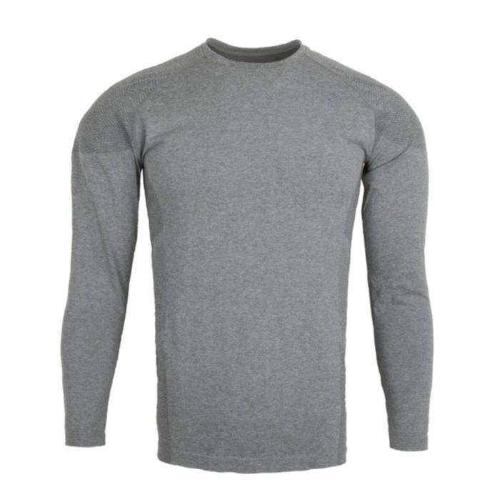 American Seamless Jacquard Muscle-Enhancing Long Sleeve Quick-Dry Slim Fit Round Neck Fitness Top