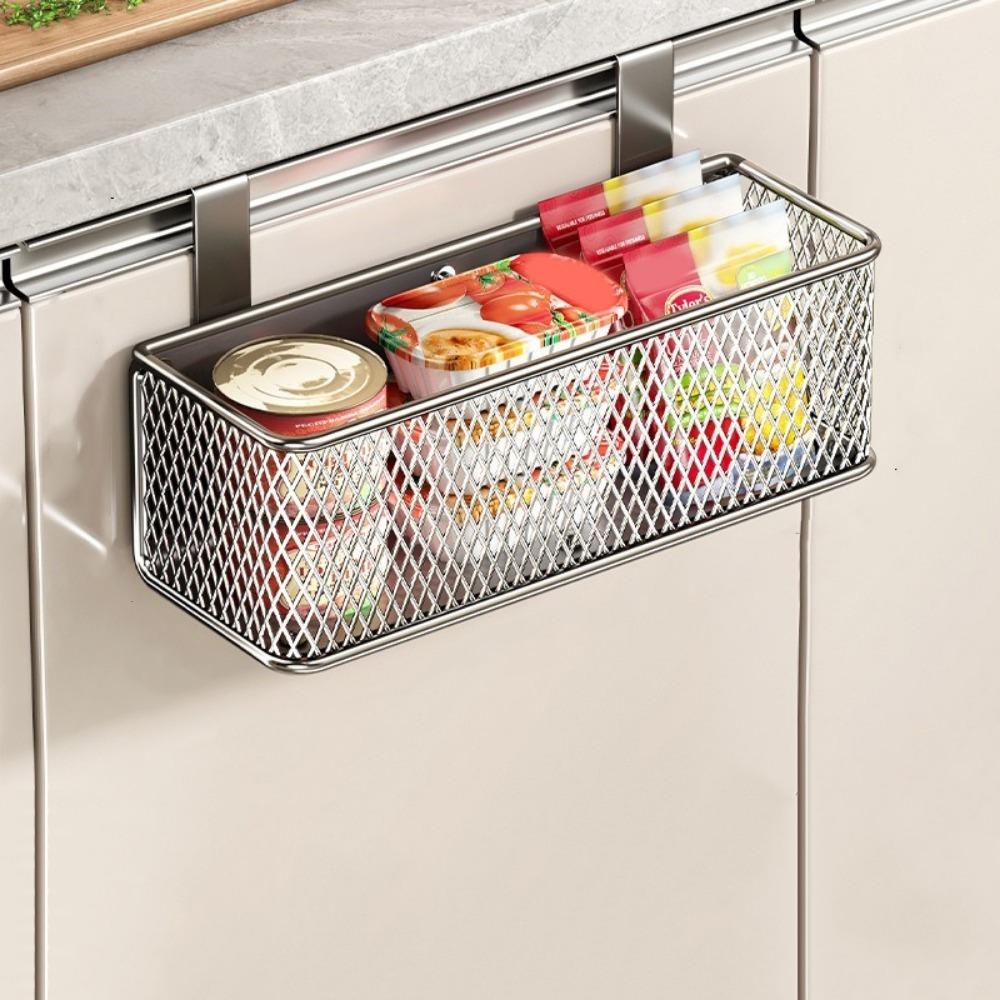 No-Drill Kitchen Hanging Basket Wall Mounted Cabinet Hanging Organizer Bathroom Grey S 2000₽