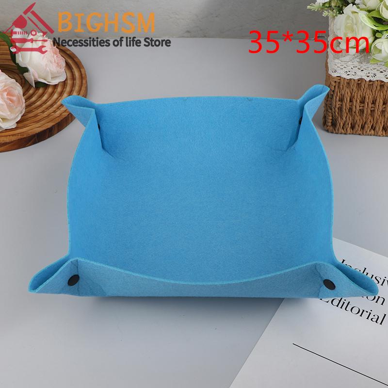 Felt Storage Tray For Kids And Adults - Desktop Organizer, Office Items Storage, Mouse Pad Storage Partition Tray
