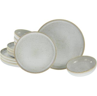 CreaTable Uno Vintage Dinnerware Set, 12 Pieces (23715)
