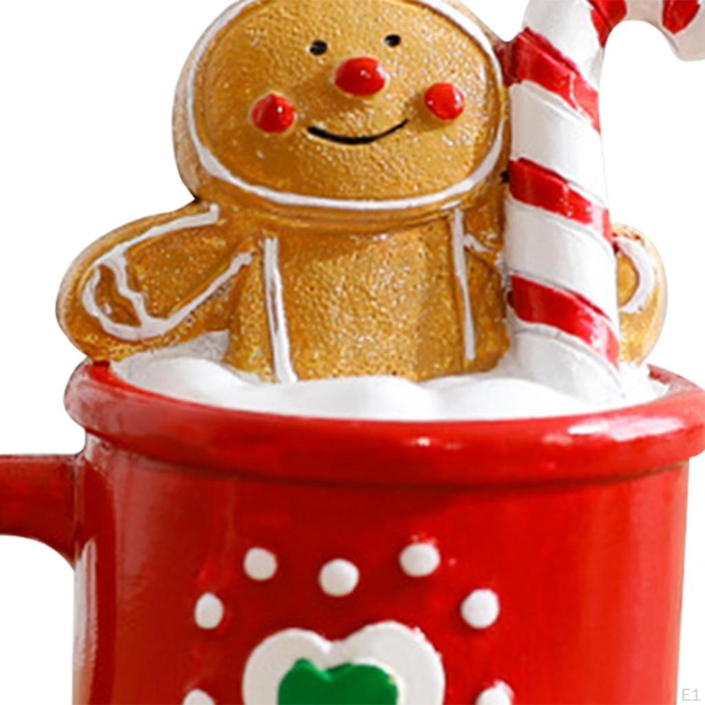 Christmas Resin Figurine Small Cute Xmas Statue Window Display Living Room Crafts Shelf TV Stand