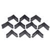 10Pcs L Type Rubber Base Non-Slip Foot Pad Slotted Angle Bar Triangle Feet Shelf Iron Bed Foot Cover Protective Rubber Sleeve