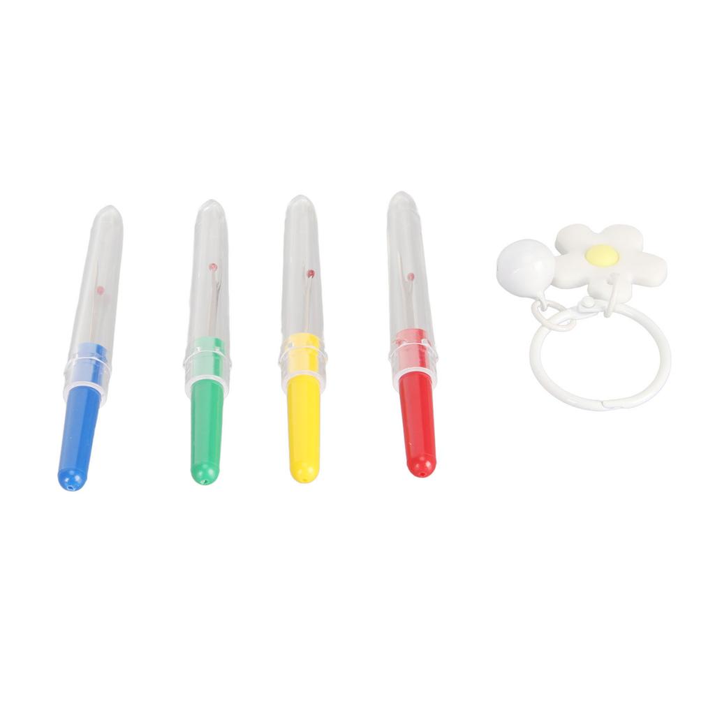 4Pcs Sewing Seam Rippers High Carbon Steel Ergonomic Handle Red Mini Ball Thread Remover for Sewing