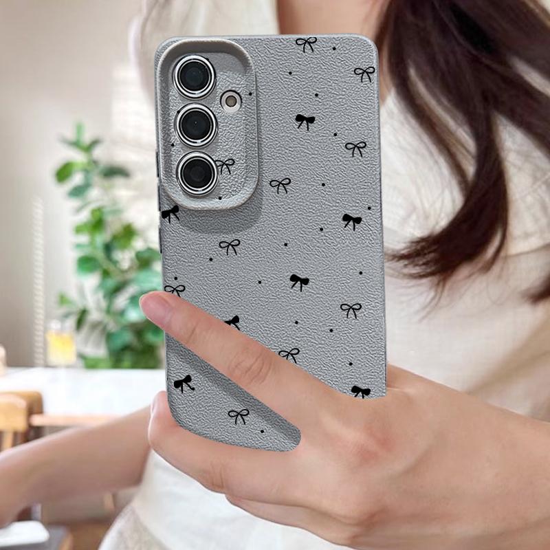 Colorful Bowknots Print Case For Samsung S26 S25 Ultra S24 S23 S22 S21 FE A15 A35 A55 A16 A36 A56 A17 A18 A37 A57 5G Leather Texture Soft Cover