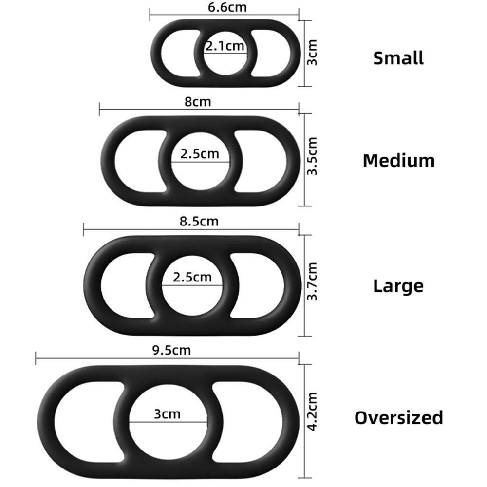 Silicone Semen Lock Ring Triple Lock Male Penis Ring Reusable Delay Ejaculation Lasting Scrotum Lock Ring Sex Toys