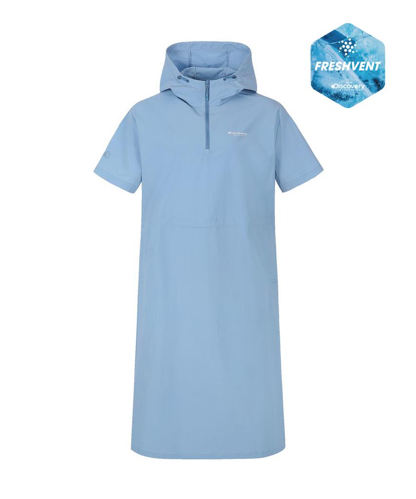 DISCOVERY EXPEDITION Women'S Freshvent Hooded Woven Dress (Blue)