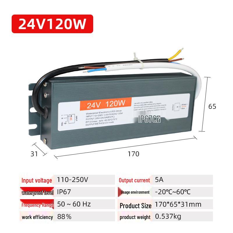 24V Waterproof Power Supply for Wall Washer and Outdoor Light-Up Characters (200W/250W/300W/400W/500W)
