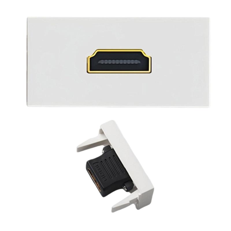 HDTV Female To Female Socket Connector Module For Wall Face Plate Easy Installation Home Theater Accessories