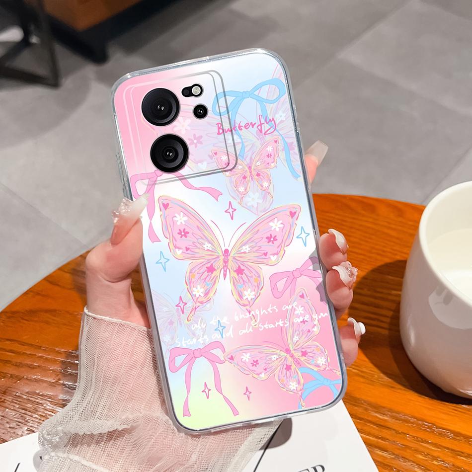 Clear Case For Xiaomi 13T Pro Soft TPU Silicone Cute Cartoon Back Cover For Xiaomi 13 T 13TPro Anti Drop Lightweight Phone Cases