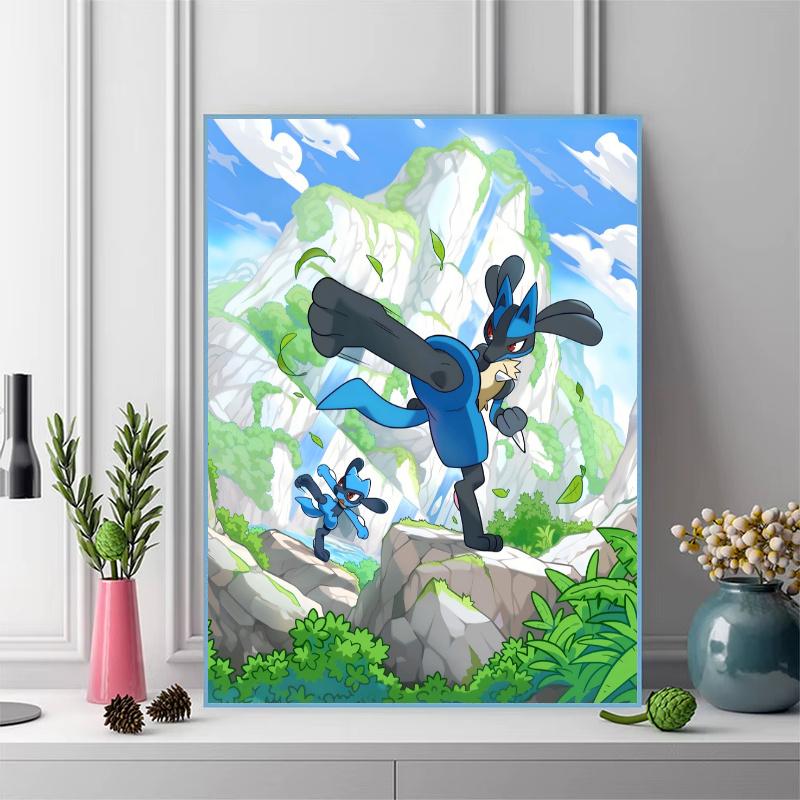 Lucario Collection 100% Round Full Drill 5D DIY Diamond Painting Embroidery Cross Stitch Rhinestone Décor