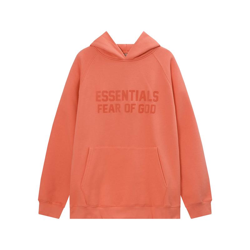 High Street Trend Brand ESSENTIALS Fleece-Lined Heavyweight Flocked Letter Hoodie for Men & Women