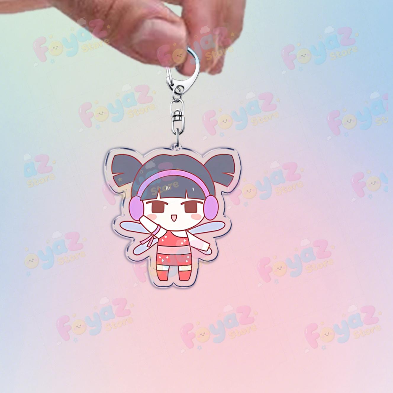 

Cartoon Pixel Fairy Keychains for Accessories Bag Charm Stella Musa Tecna Magical Girl Fairies Keyrings Jewelry Friends Gifts
