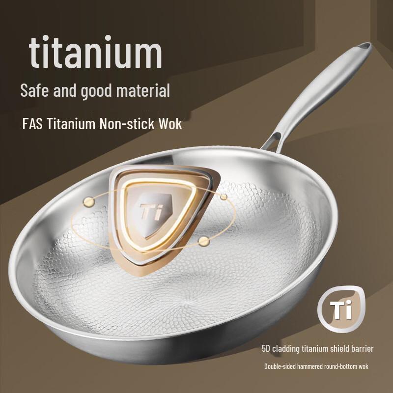 Zhuchuangjingpin 26cm Non-stick Flat Bottom Wok with Lid
