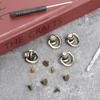 10pcs Matte D Ring Rotatable Stud Rivets Screws Fashion Stud Screw Kit  Wallet