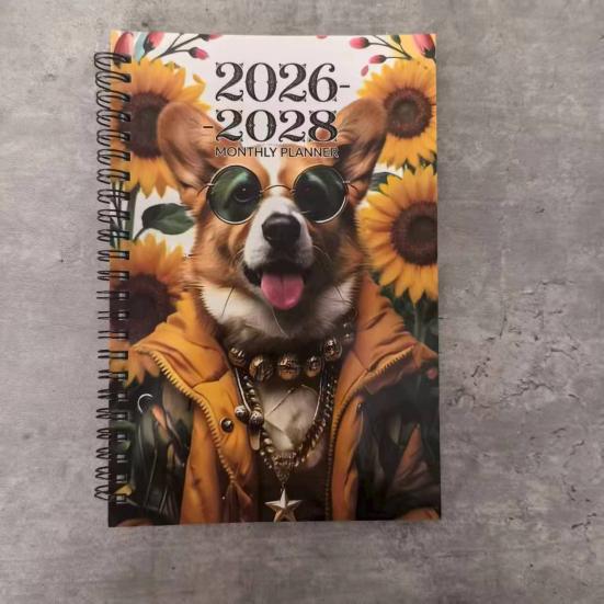 2026-2028 Månedlig Planlegger 3-års Planlegger Bok Jan. 2026 - Des. 2028 36-måneders kalender med tvillingtrådbinding for skolearbeid