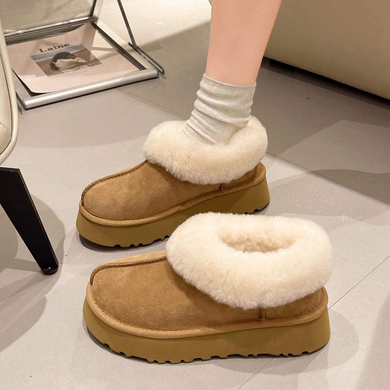 

Large size snow boots 42 thick-soled low-top snow boots women s 2025 new one-pedal fluffy winter large size cotton shoes 35 малиновый