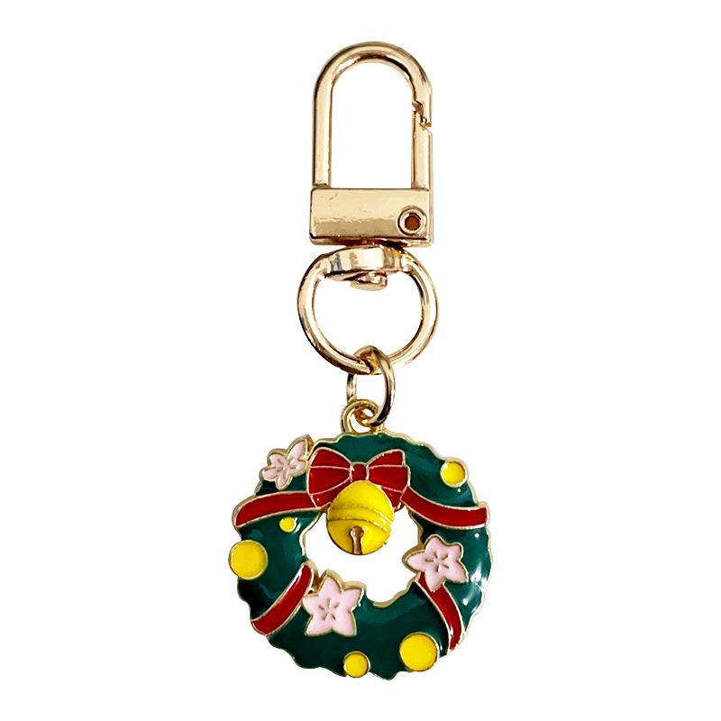 Santa Claus Tree Keychain Women's Ornament: Christmas Pendant for Car, Backpack, or Small Gift