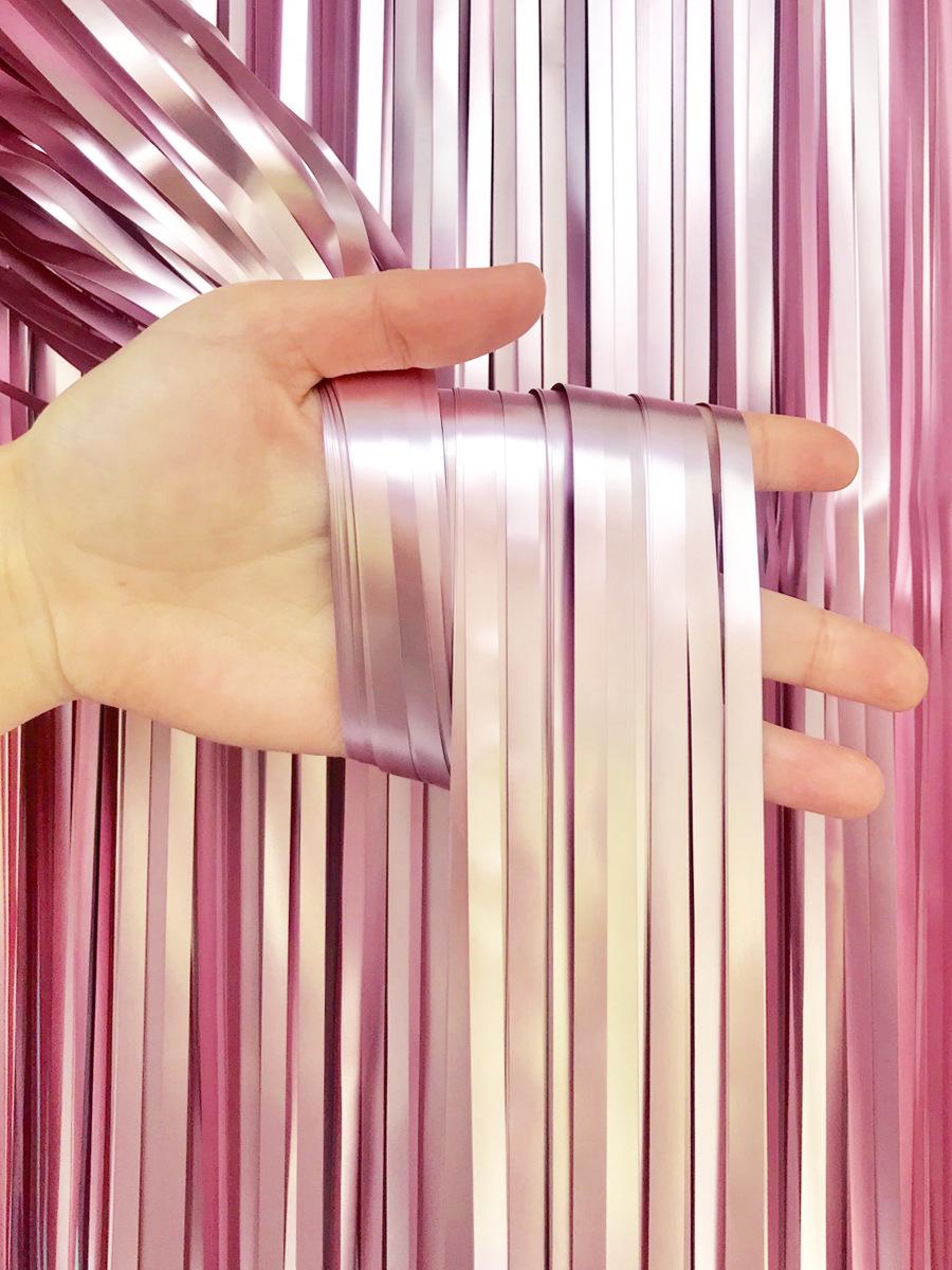 

Children s First Birthday Laser Rain Tinsel Garland & Balloon Party Backdrop Decoration