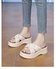 Fashion Shoes Woman 2025 Slippers Casual Pantofle Low Platform Shale Female Beach Luxury Summer New Sabot Slides PU Fabric Scandals Rome