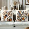Modern Abstract Floral Pattern Decorative Cushion Covers Polyester Pillowcase, Sofa Decorative Cushion Cov Headboard Pillow