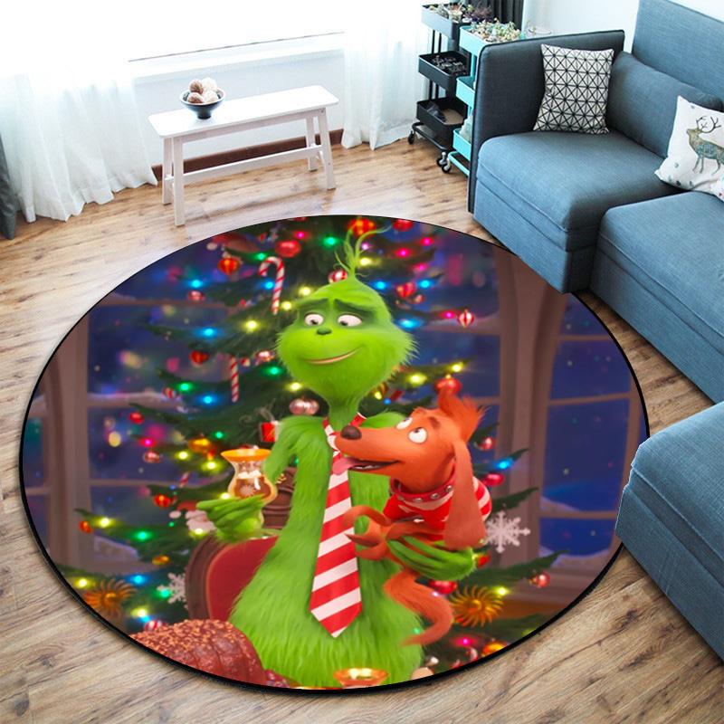 American Christmas Comedy How the Grinch Stole Christmas carpet Household goods decoration anti slip home table and chair mat aisle door mat carpet 25