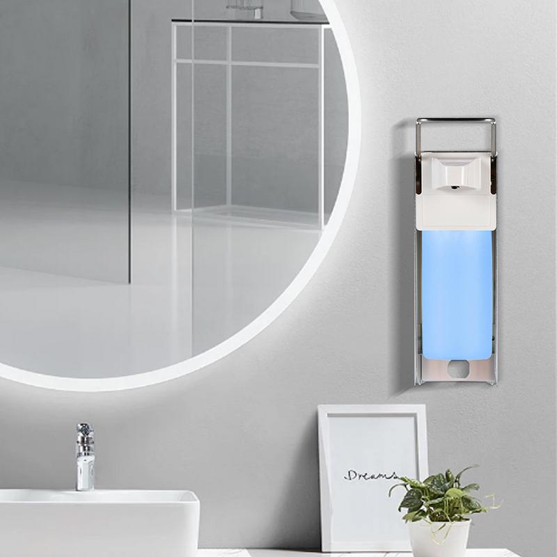 Wall Mount Liquid Dispenser Elbow Press Hand Washing Liquid Dispenser Hand Cleaning Liquid Pump Bottle For Household Use