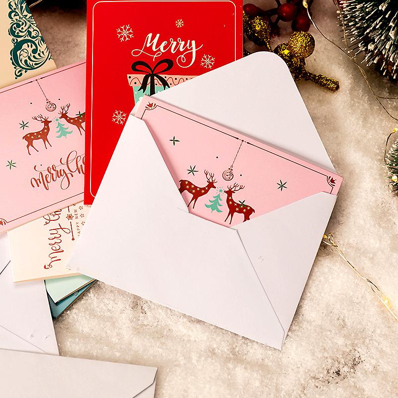 Weihnachtsgrußkarte Umschlag Weihnachtsgeschenkbox Karte Geschäftliche Feiertags-Dankes-Grußpostkarte Ins Wind Dankeskarte