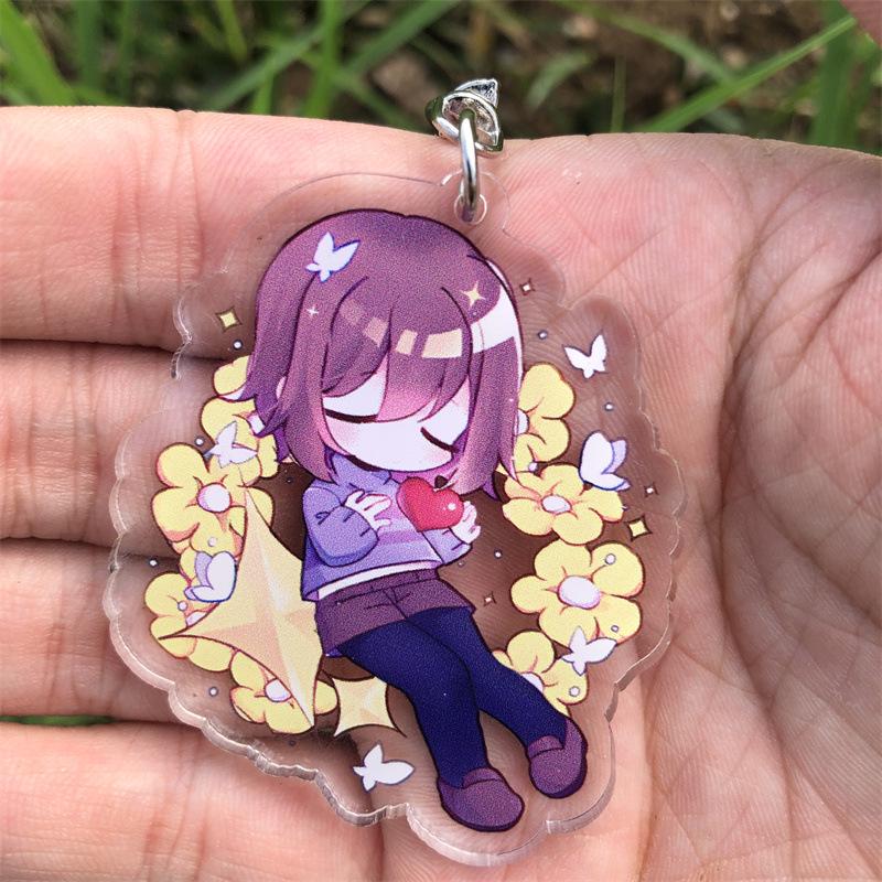 Undertale Frisk & Sans Anime Acrylic Keychain Pendant