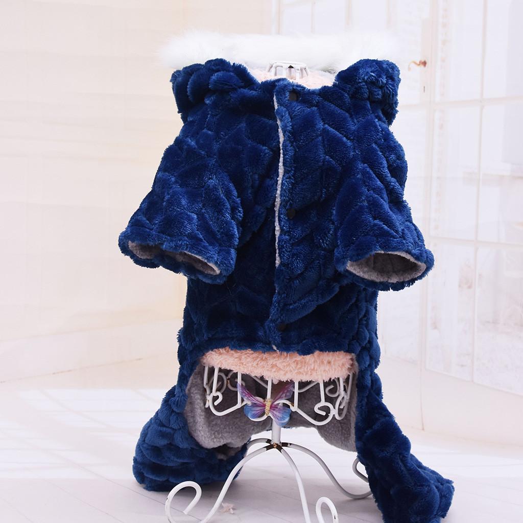Pet Clothing Polyester Hoodied Sweatshirts Dog Cat Clothes Plus Plush