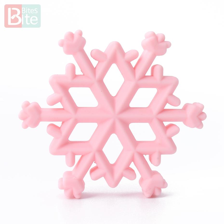 Bite Bites 1Pc Silicone Teether Christmas Gifts Tree Snowflake Pacifier Chain Making Food Grade Silicone Sika Deer Baby Teether